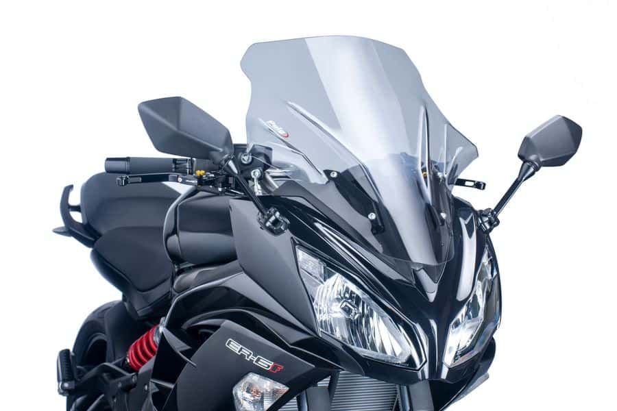 Windscreen PUIG TOURING 5998H smoke for KAWASAKI ER-6f 650 2012-2016