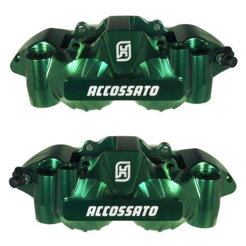 Radial brake caliper ACCOSSATO PZ004 Forged Monoblock 108 mm distance With Pistons in Aluminium