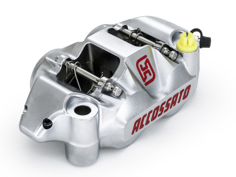 Radial brake caliper ACCOSSATO PZ004 forged monoblock 108 mm distance with pistons in aluminium