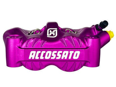 Radial brake caliper ACCOSSATO PZ007 Forged Monoblock 100 mm distance With Pistons in Aluminium