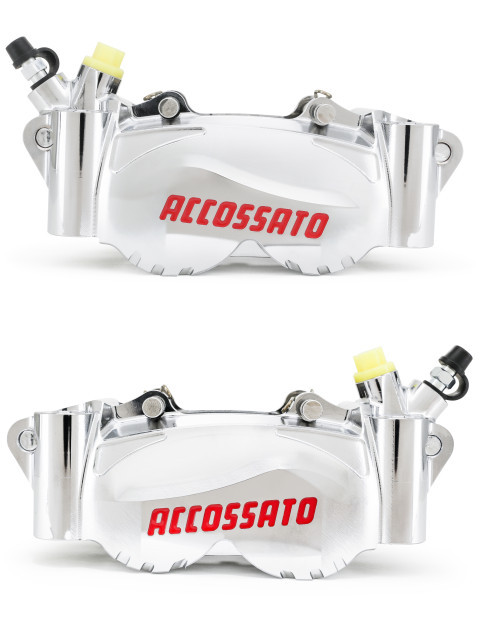 Radial Billet 2-piece Caliper ACCOSSATO PZ011 - distance 100 mm Piston in aluminium