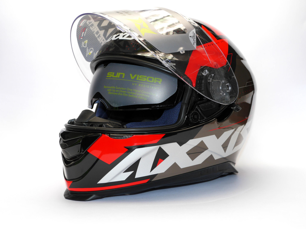 FULL FACE helmet AXXIS EAGLE SV DIAGON D1 gloss red XS