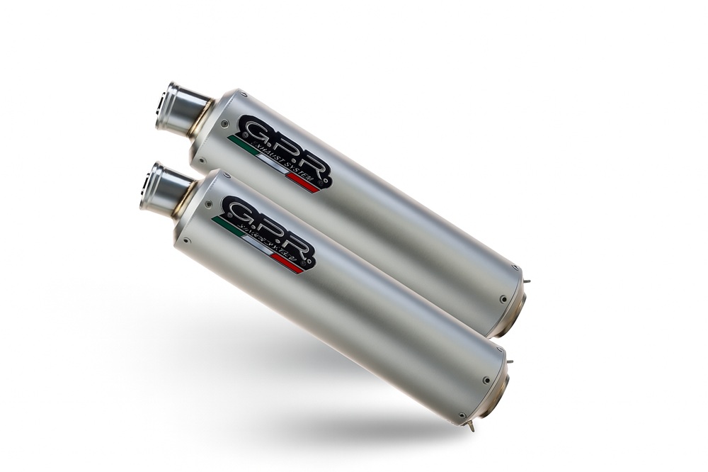 Dual slip-on exhaust GPR INOX TONDO H.123.CAT.IT Brushed Stainless steel
