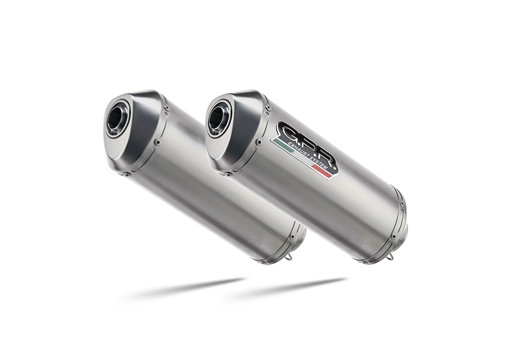 Dual slip-on exhaust GPR SATINOX K.121.CAT.SAT Brushed Stainless steel