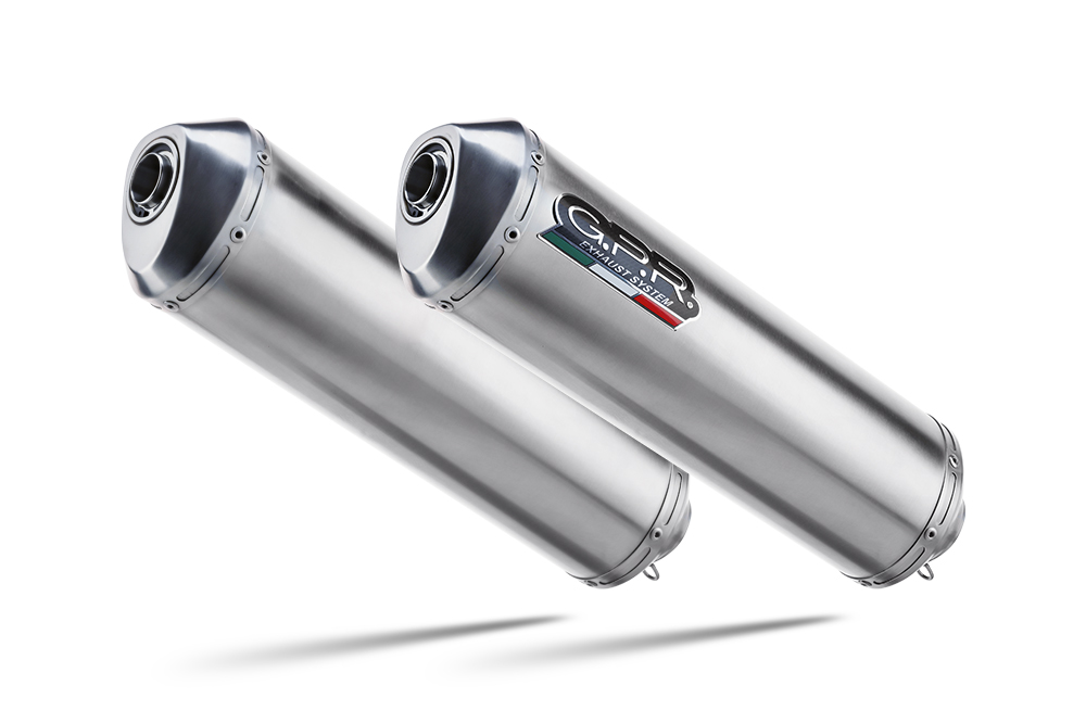 Dual slip-on exhaust GPR SATINOX Y.44.CAT.SAT Brushed Stainless steel